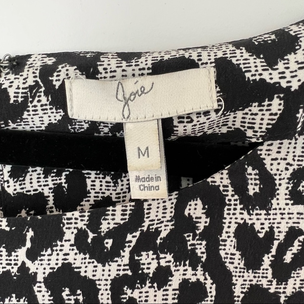 Joie Leopard Print 100% Silk Mini Dress; Size Medium - Picture 6 of 7